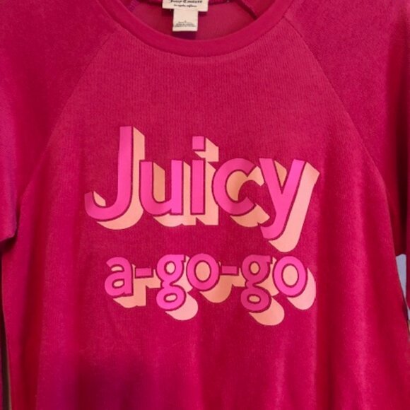 NWT Juicy Couture A Gogo Microterry Logo Pullover Size SMALL - Picture 3 of 7